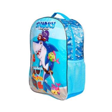 Imagem de Mochila Costa Grande Infantil Tubarão Meninos Escolar - Rocie, Azul Cl