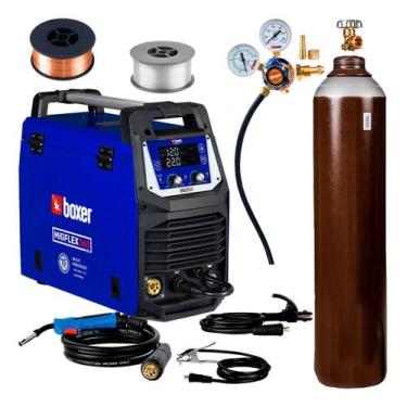 Imagem de Kit Serralheiro Maquina De Solda Inversora Multiprocesso Mig Flex 160 