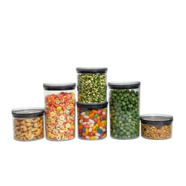 Imagem de Kit 6 potes de acrílico com tampa herméticos redondos - Tüd - TUD, U, 