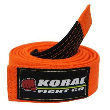 Imagem de Faixa Infantil Jiu Jitsu Koral Laranja-M2, Laranja, M2