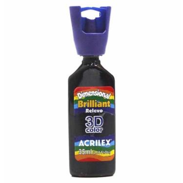 Imagem de Dimensional relevo 3d brilliant 35ml 520-preto acrilex