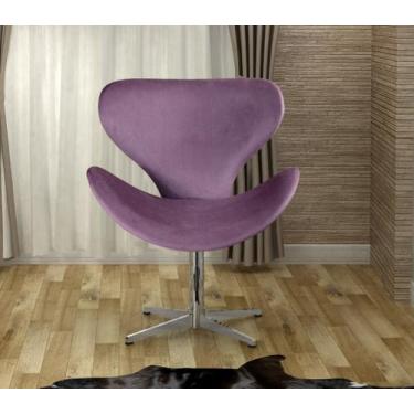 Imagem de Poltrona Isis Cadeira Giratória Pés de Metal Decoração, Sala, Escritór