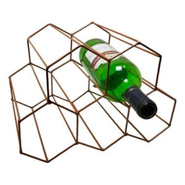 Imagem de Adega De Mesa Empilhável Porta Garrafas Vinho Aço Oferta - Casa Útil, 