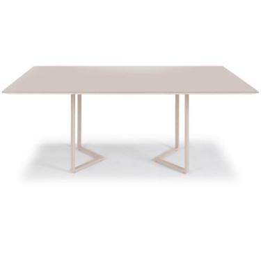 Imagem de Mesa Jantar Niterói Aço Carbono Dourado - Drop mobiliário