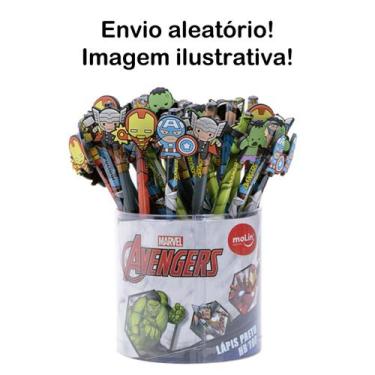 Imagem de Lápis Preto Hb Top Avengers Marvel Sortido Molin - Molin do Brasil