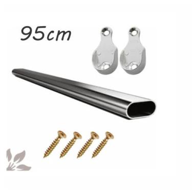 Imagem de Tubo Cabideiro Oval Arara Para Guarda Roupas P M G Gg Xg - LEGNA, 95cm