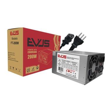 Imagem de Fonte EVUS FT-200W 200W Real 20/ 24P 2 SATA com Cabo de Forca e Caixa