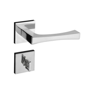 Imagem de Fechadura Vivaldi Cromada Roseta Quadrada 40mm Pado