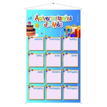 Imagem de Banner Calendário Aniversariante Pedagógico Escolar - OC Shop