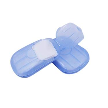 Imagem de 2 caixas portáteis descartáveis para viagem, caminhadas, lavagem, banho, banho, higiene, lençóis, 200 folhas de sabonete, sabão de papel perfumado para lavar as mãos e sabão de espuma deslizante,