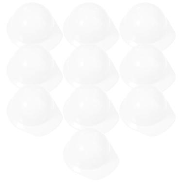 Imagem de Abaodam Caps White Construction Hats 10Pcs Soft Plastic Mini Construction Party Hat for Doll Dress Up Play Supplies and Favors Pet Accessories