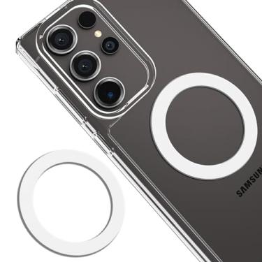 Imagem de Case-Mate MagSafe Anel/Adesivo – Kit de conversão magnética universal para iPhone 14 Pro Max/13 Pro Max/12/11/Pixel 7/S23 Ultra/S22 e mais – Compatível com acessórios MagSafe – Pacote com 2, branco