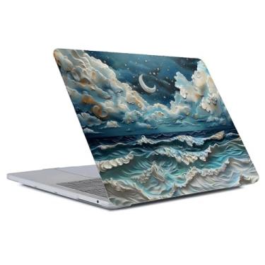 Imagem de Yicomon Compatível com MacBook Air 15 polegadas 2023 chip M2 modelo A2941, capa rígida de plástico para Mac Air 15 com Touch ID (2023) - pintura a óleo plana
