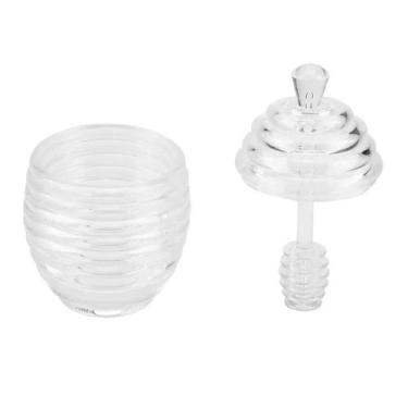 Imagem de Meleira Porta Mel de Plástico 200ml com Colher Dosadora  - Jolitex, Tr