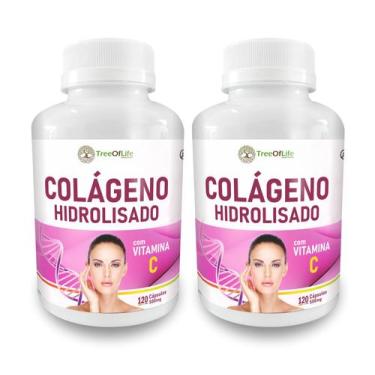 Imagem de 2x Colageno Hidrolisado Tipo I com Vitamina C 240 Capsulas 500mg - Tre