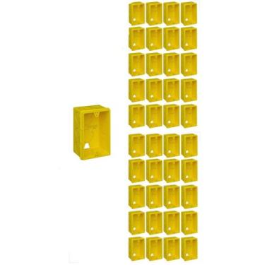 Imagem de Kit 40 Caixinha 4x2 Amarela De Luz Para Tomada E Interruptor Fortlev