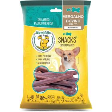 Imagem de Vergalho Bovino Palito Natural 80 Gr Petisco para Cães, Desidratado pa