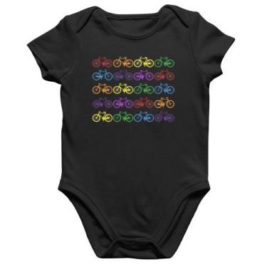 Imagem de Body Bebê Algodão Bicicletas Coloridas - Foca na Moda, Preto, GG