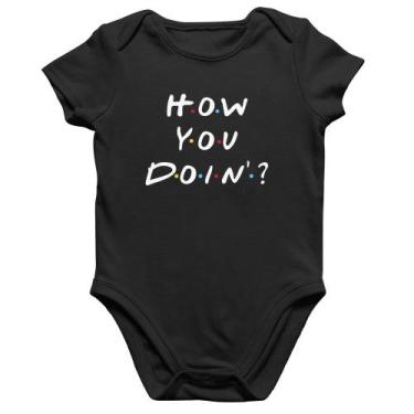 Imagem de Body Bebê Algodão How You Doin - Foca na Moda, Preto, M