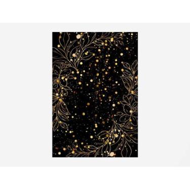 Imagem de Painel De Festa Vertical 1,50 x 2,20 - Fundo Preto Folhagens Efeito Br