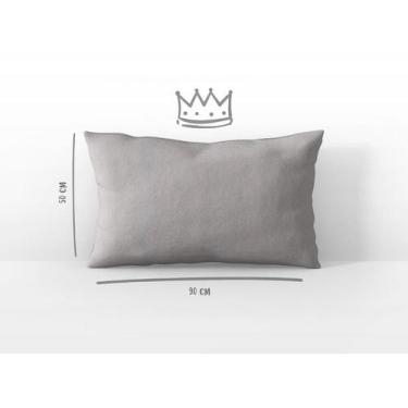 Imagem de Fronha Avulsa Travesseiro King 50x90 Cm Malha Cinza Arrumadinho Enxova