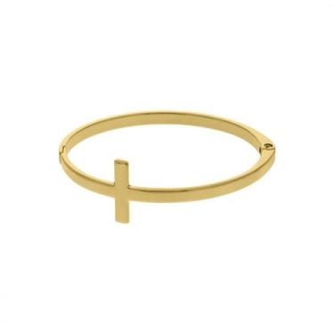 Imagem de Bracelete Minimalista Elegante Cruz Dourado - GEMERSON BIJOUX, Dourado