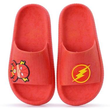 Imagem de Sandália Chinelo Infantil The Flash Slide Nuvem Menino - Cauby, Vermel