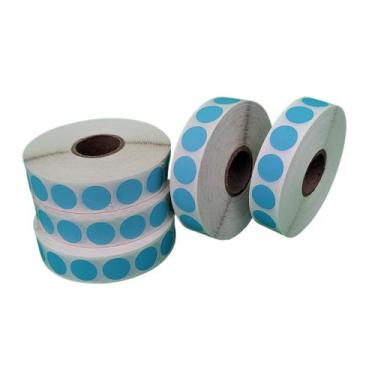 Imagem de Rolo Etiqueta Redonda 15mm 1,5cm 1000 bolinhas cada rolo - Padrão Etiq
