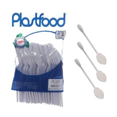 Imagem de Mexedor Colherinha De Café Biodegradável Pct 200un Kit 3 - PLASTFOOD