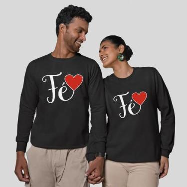 Imagem de Kit 2 Blusas Frio Moletom Careca Sem Capuz Casal Namorados Fe - MP Mod