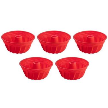 Imagem de Kit 5 Formas Redonda de Silicone Sortida Espiral Sobremesa - QUALITY H