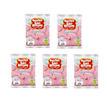 Imagem de Balão de Festa Látex Candy Colors 16''40cm - Rosa -  5 pacotes - 50 un