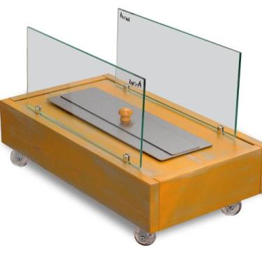 Imagem de Lareira Ecológica Slim Várias Cores Queimador 60cm - Topfire, Amarelo
