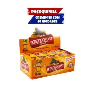 Imagem de Paçoca Quadrada Cremosa Paçoquita C/50un 1kg - AmendoFort