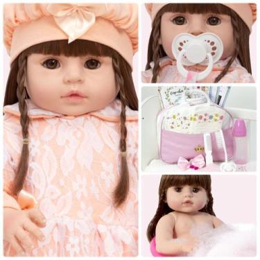 Imagem de Bebe Reborn Menina Corpo de Vinil Siliconado Com Bolsa Itens - Cegonha