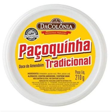 Imagem de Pote paçoquinha rolha tradicional 210g dacolônia