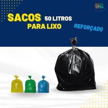 Imagem de Saco p/ Lixo REFORÇADO - 50 Litros  (Pacotes c/ 100 unidades) - SacosP