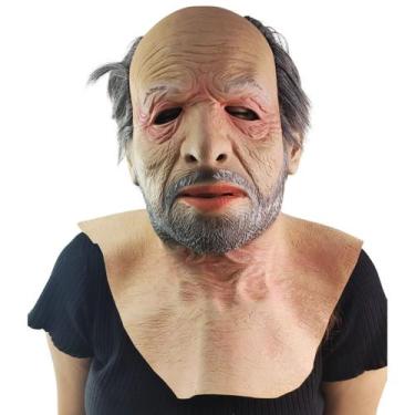 Imagem de Mascara Realista Velho Idoso Latex 3D Hallowen Fantasia Realistica Hom