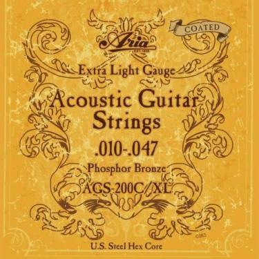 Imagem de Encordoamento Para Violão Coated .010 Phosphor Bronze AGS200CXL Aria