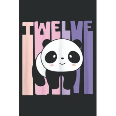 Imagem de 12 Year Old Cute Panda Birthday Girl 12Th B-Day Graphic: Lined Notebook: 6" x 9", 100 Pages, Notebook Journal For Lady, Girls And Women. Perfect Possum Blank Lined Notebook Journal Gift Ideas.