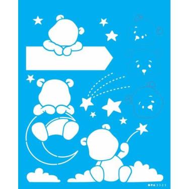 Imagem de Stencil Opa 20 x 25 cm - Infantil Ursinhos - 3525 - Opa Criando Arte