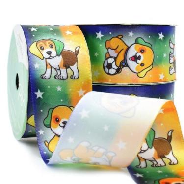 Imagem de Fita de Cetim Coleção Pets Dia de Festa 38mm com 10 Metros - 637 Pets 