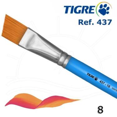 Imagem de Pincel Tigre 437 - Chanfrado Sintético Dourado, 08