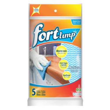 Imagem de Pano Multiuso Fortlimp Limpeza Leve Azul - 33cm x 50cm - Ober