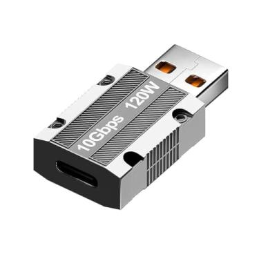 Imagem de Amprich Adaptador USB para USB C, conversor de carregador tipo C fêmea para macho compatível com Apple Watch Ultra para todos os iPhone CarPlay, Samsung Galaxy