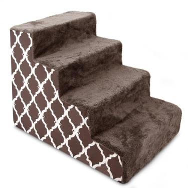 Imagem de Best Pet Supplies Escadas e degraus para cães - degraus de espuma para cães e gatos pequenos, suporte antiderrapante para degraus para animais de estimação equilibrado, rampa para cães, sem montagem,