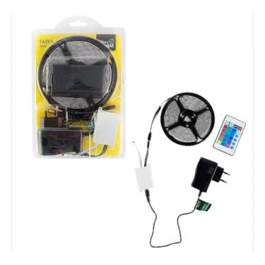 Imagem de Fita de LED Pisca Pisca RGB 5 Metros – 300 LEDs, Controle de Cores e Efeitos