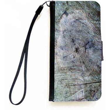 Imagem de Rikki Knight Capa carteira flip com design de porta-malas de madeira com aba magnética para Apple iPhone 5c