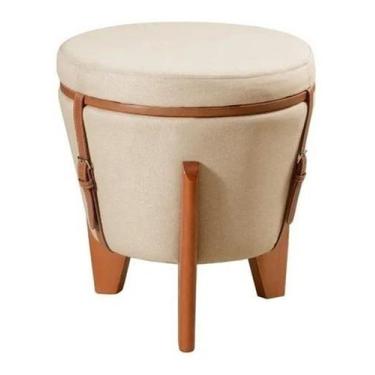 Imagem de Puff Redondo 3 em 1: Conforto e Mesa de Centro Elegante - Confortse, C
