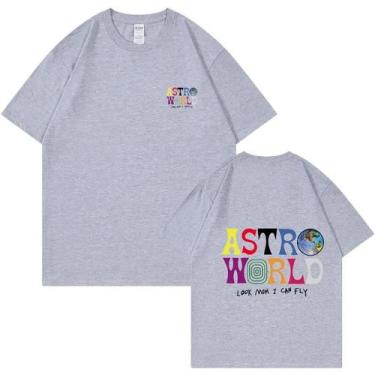 Imagem de Camiseta Unissex Cactus Jack Astroworld - 100% Algodão - Estampa de Le